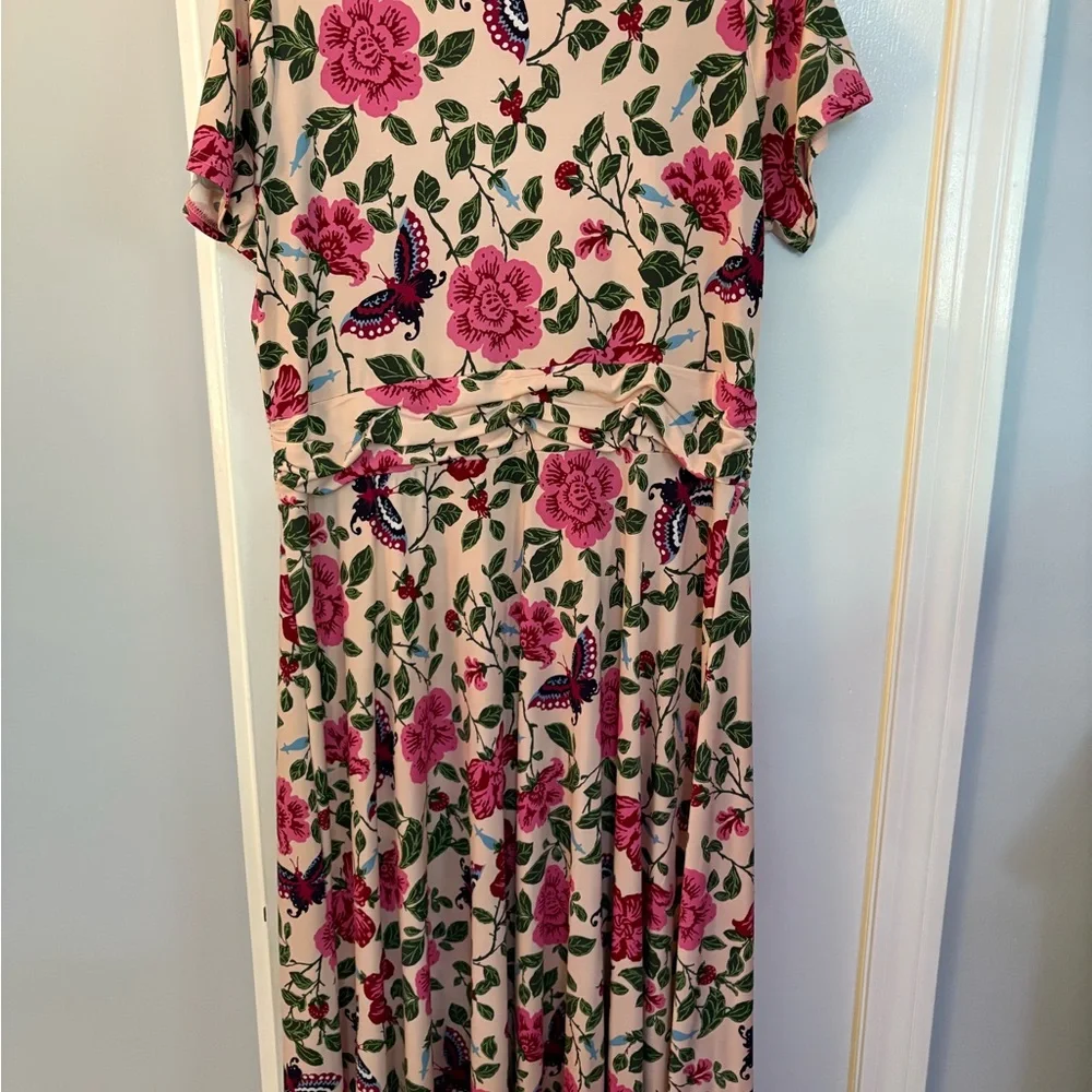 Leota Pink and Green Floral Maxi Dress - Picture 2 of 3
